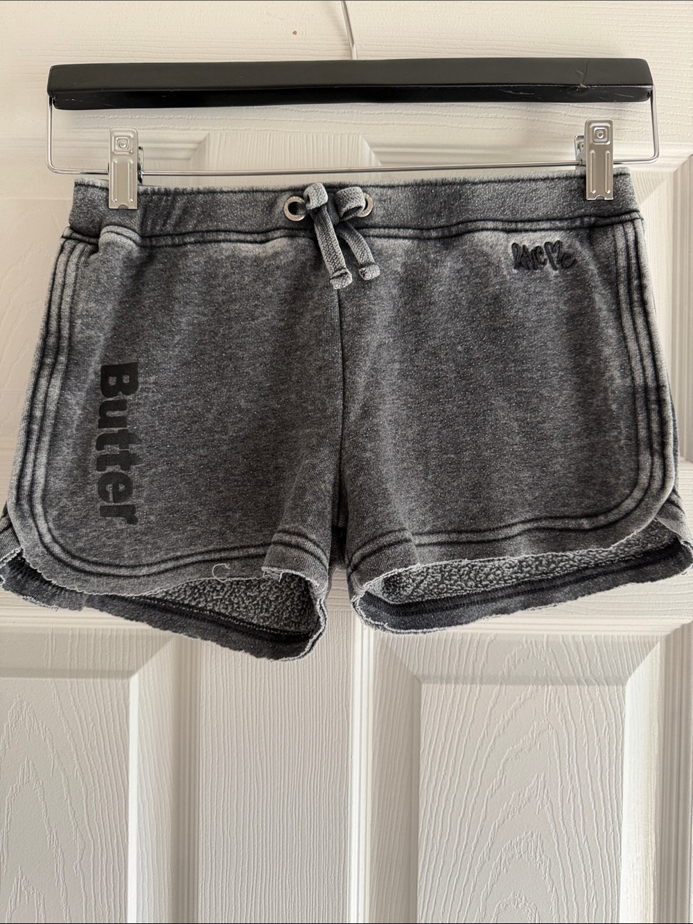 Butter Girl’s Charcoal Gray Fleece-Lined Athletic Shorts